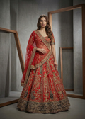KD1105 Red and Maroon Bridal Lehenga Set