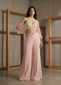 KD1633 peach pant and Blouse set