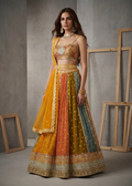 KD1858 Multi Colour Lehenga Blouse and Dupatta Set