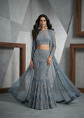 KD2107 Blue grey lehenga set