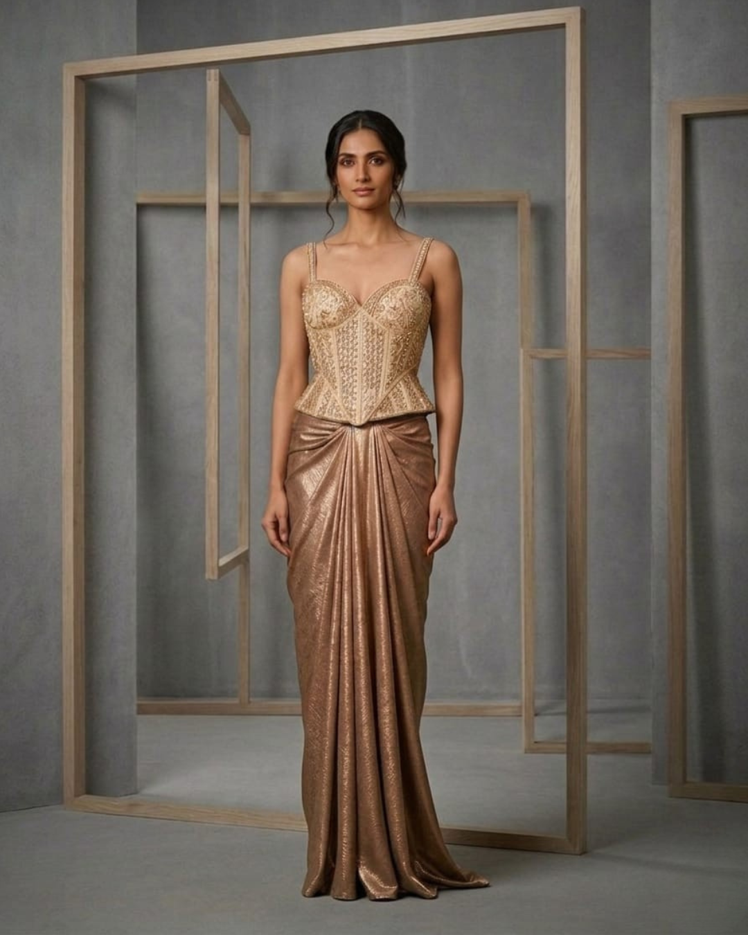MID003 Drape skirt with Corset
