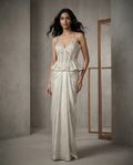 MID009 White Drape skirt with Corset