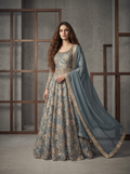 OD6882 Grey Ready lahenga blouse and dupatta set